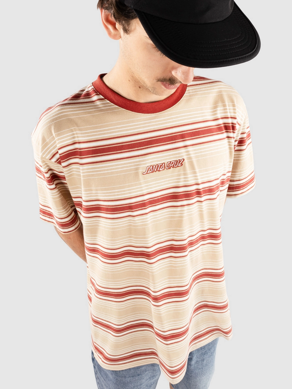 Santa Cruz Classic Strip Haze T-Shirt blond wood stripe