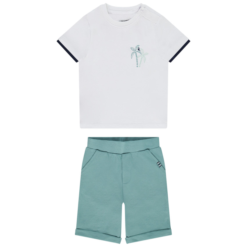 Ensemble 2 pièces t-shirt manches courtes + bermuda pour bébé garçon