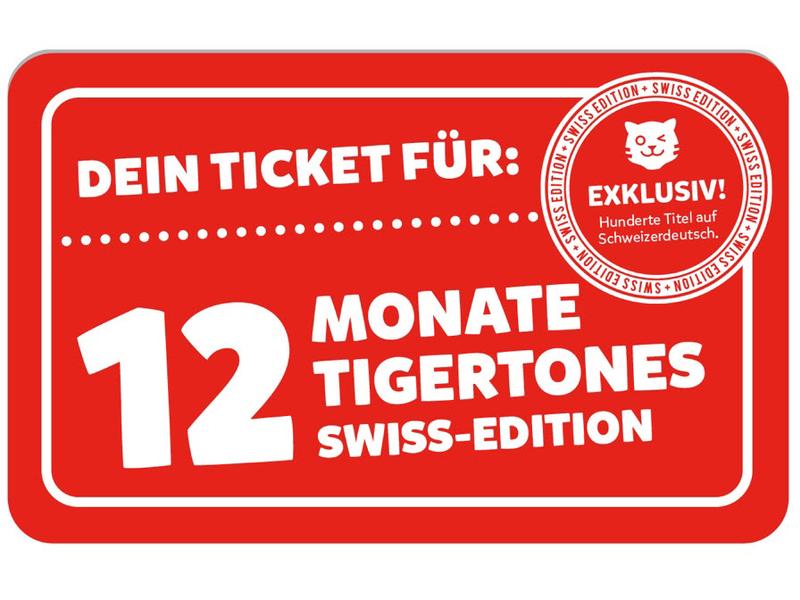 Tigermedia tigertones – Ticket Swiss Edition 12 Monate Die Eintrittskarte in die digitale Hörspielwelt von Tigermedia