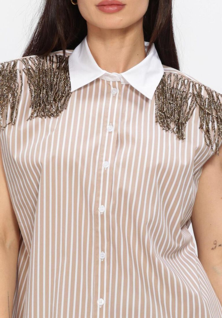 beige dante6 blouses rhobin sleeveless fringe detai shirt