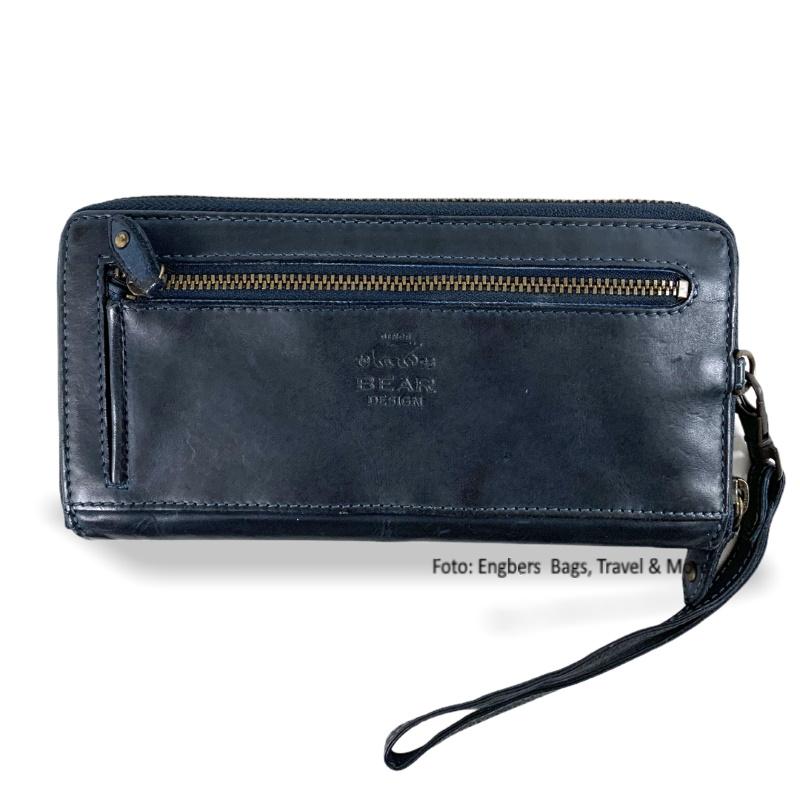Bear Design Dames Portemonnee Rits Rondom Sofie Blauw