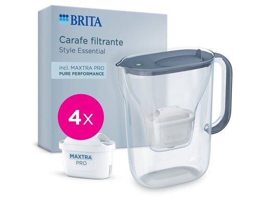 BRITA - Carafe Style essential - 2,4 l - bleu minéral - style