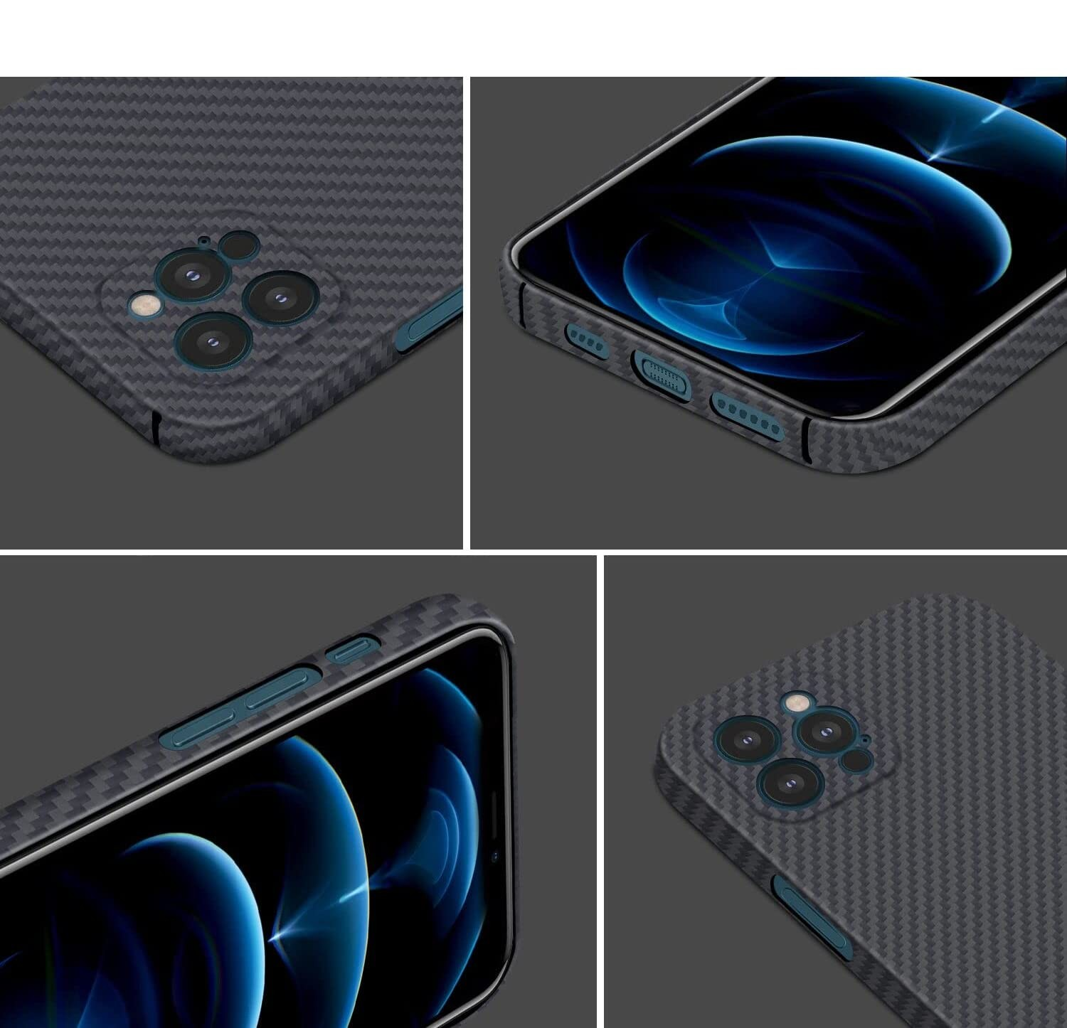 iPhone 13 Pro Kevlar Hardcase Schutzhülle Ultrathin - Schwarz