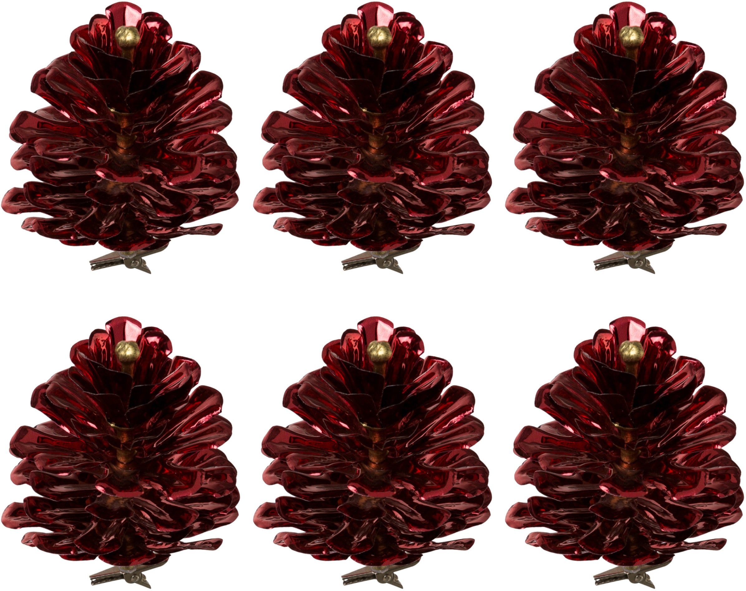 Creativ green Weihnachtsbaumklammer »Weihnachtsdeko rot aussen, Christbaumschmuck« in Metallic-Optik