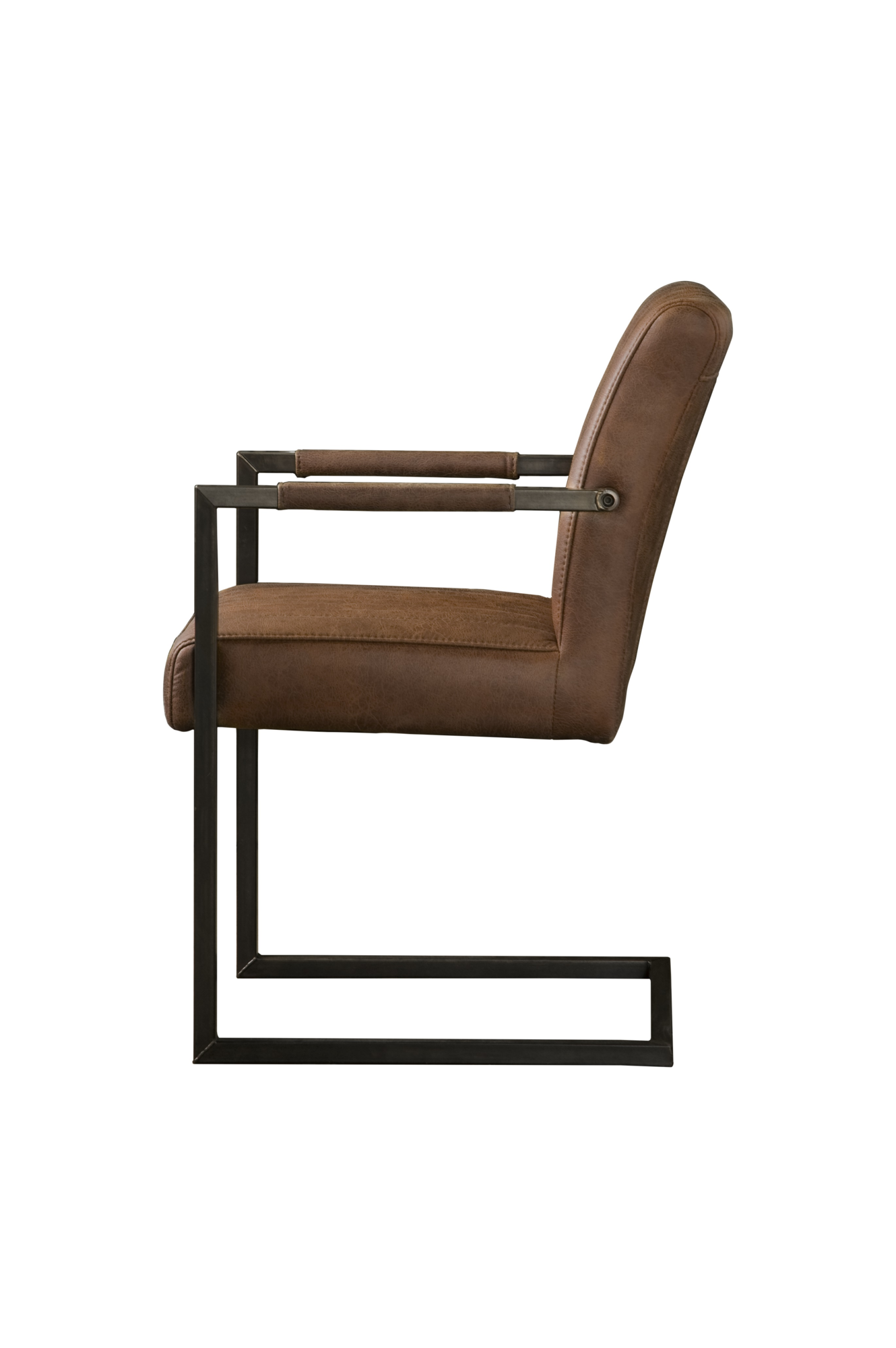 Eetkamerstoel Ferro Lichtbruin met arm (4 stoelen)