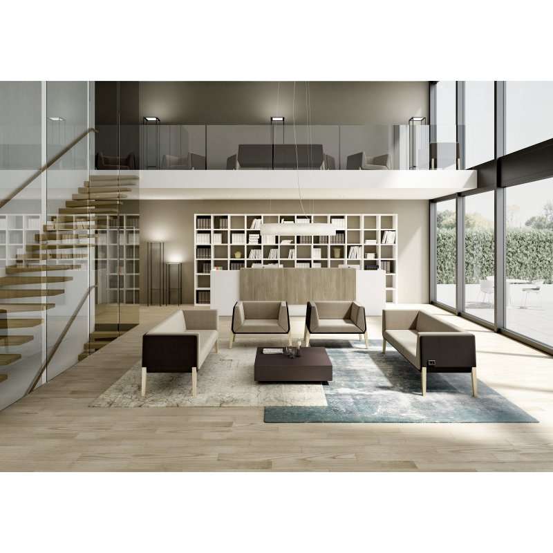 Canapé 2 places Gaia - tissu laine 70%, certifié non feu