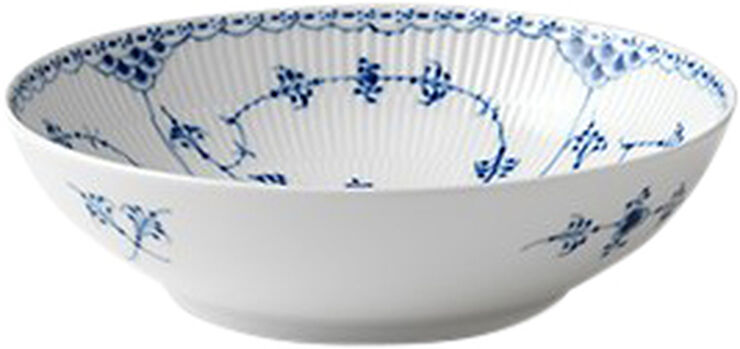 Royal Copenhagen Musselmalet Halvblonde 110 cl. Skål Hvid, blå