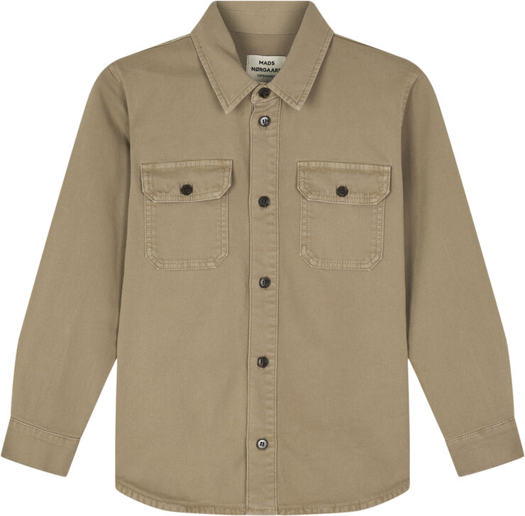 Mads Nørgaard - Copenhagen Soft Canvas Sterno Shirt Brun