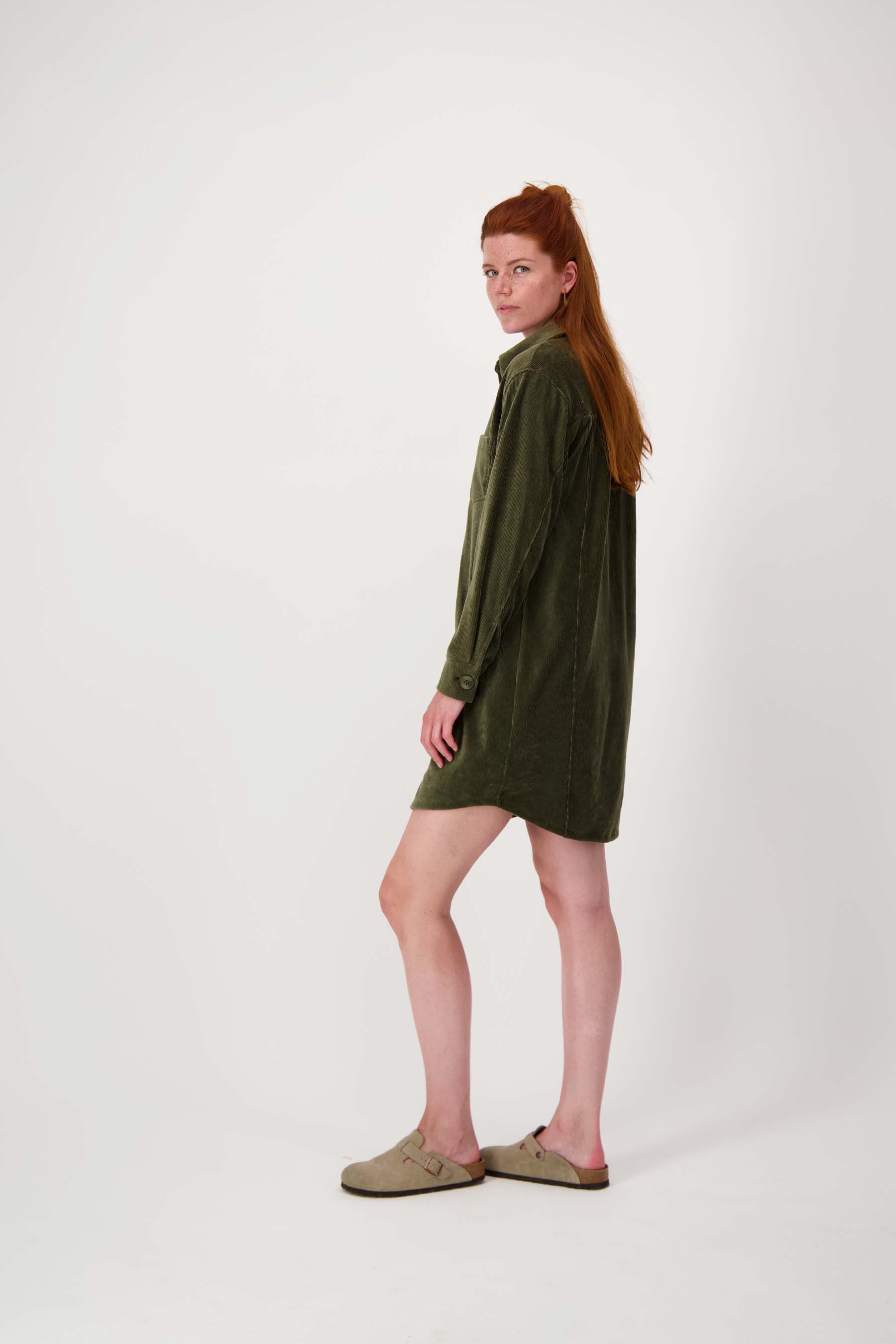 jersey corduroy long blouse