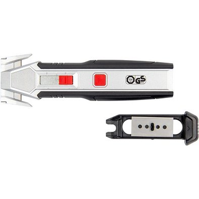 Coupe-film & grattoir 2 en 1 FOIL 888, noir/argent