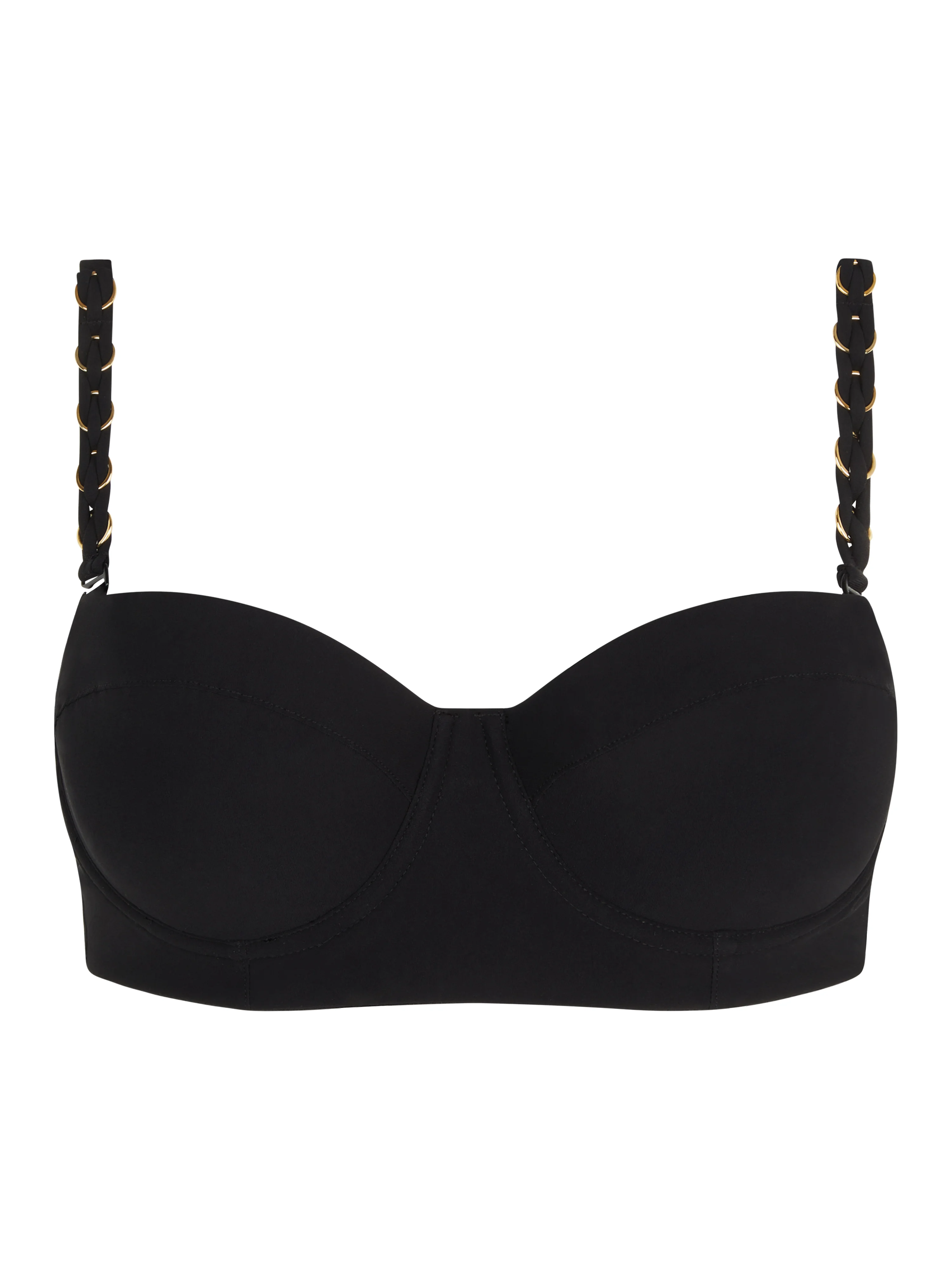 EMBLEM - Haut de maillot de bain corbeille bretelles amovibles | Noir