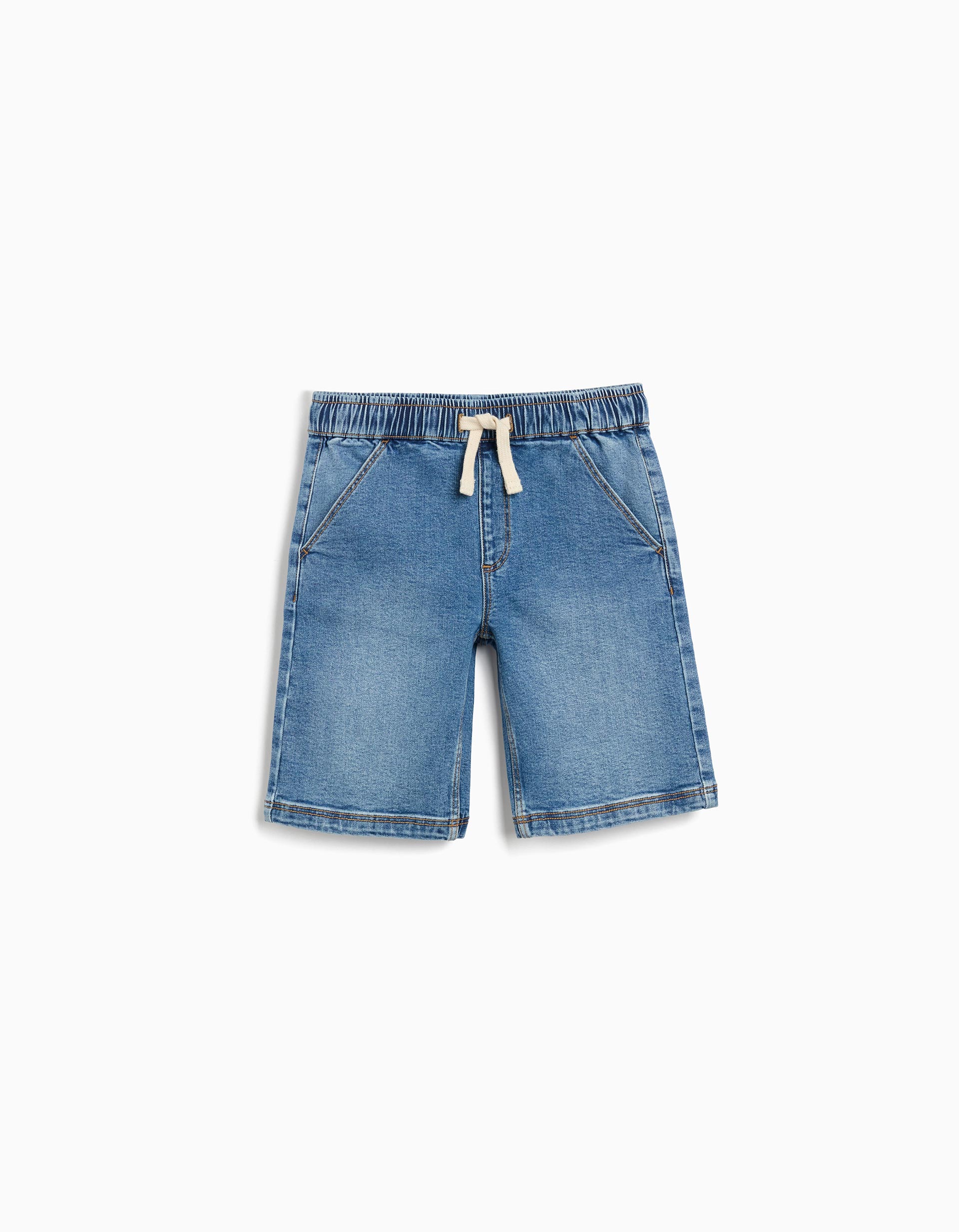 Calções Joggers de Ganga, Menino, Azul Claro