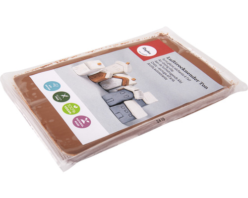 Lucht drogende klei, 500 g, donkerbruin