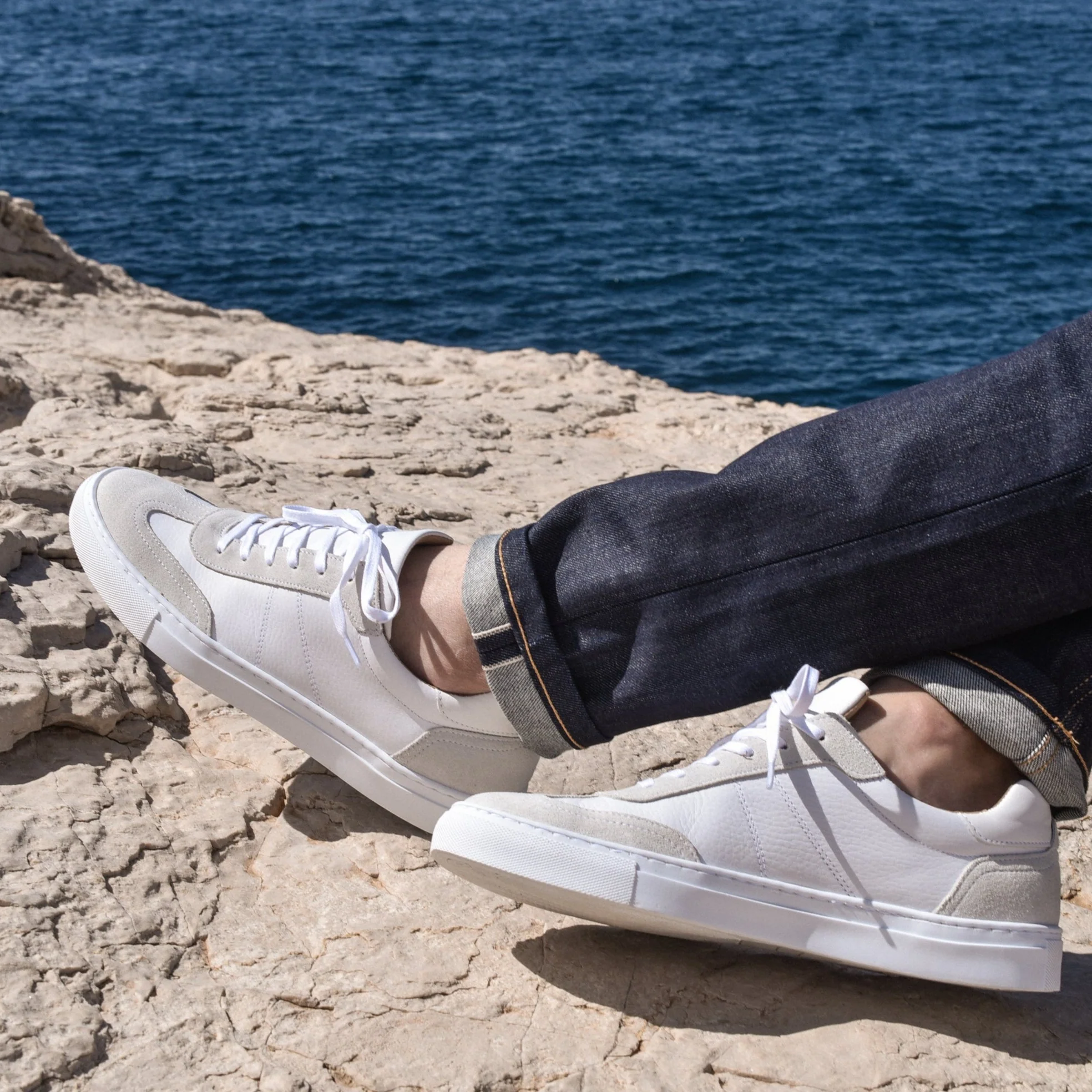 Kean-Sneakers / Basket en cuir blanc