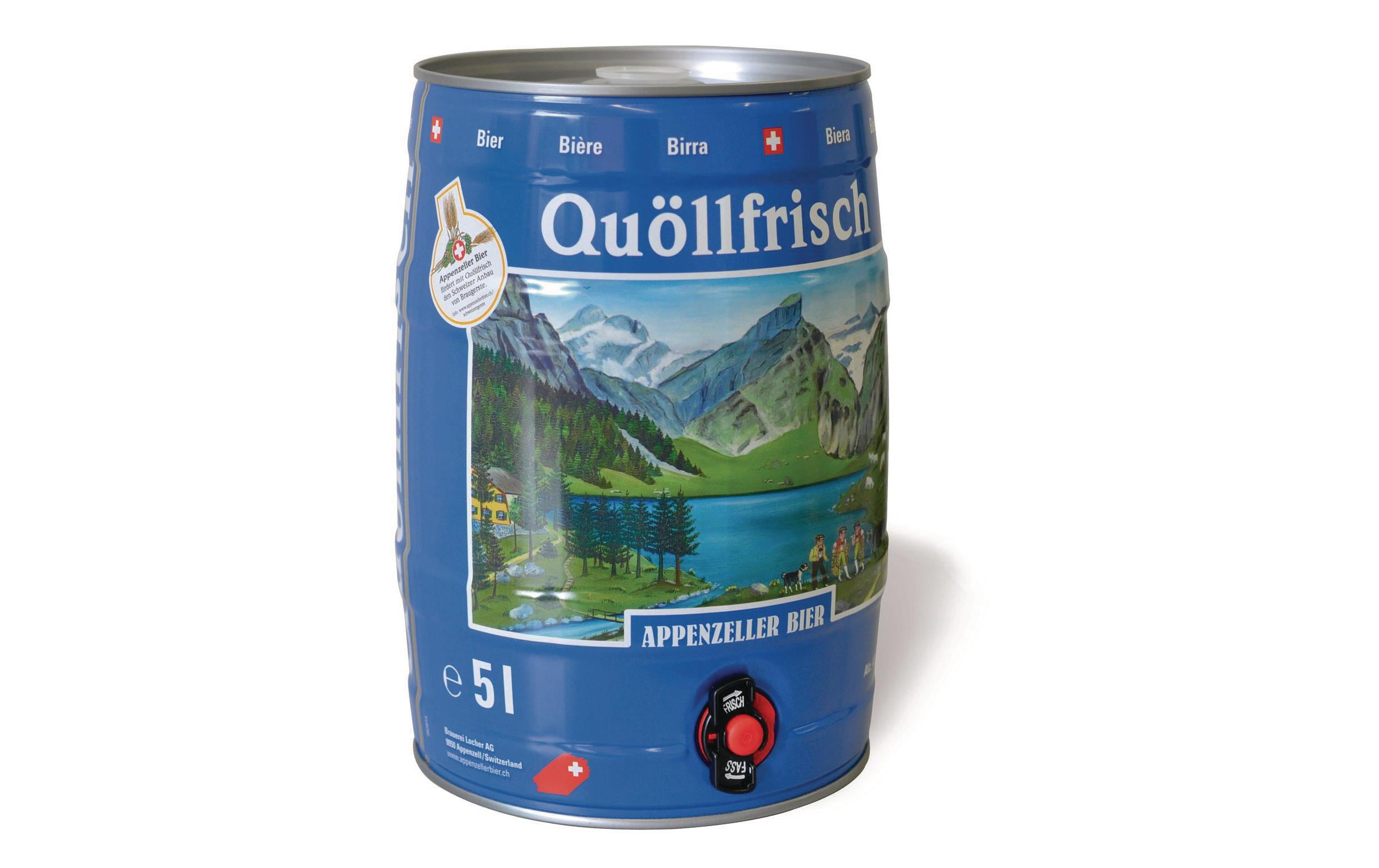 Bier Quöllfrisch Fass 5 l hellHellbier