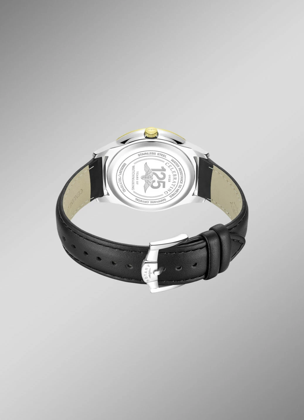 Rotary Quartz-Herrenuhr mit Lederband