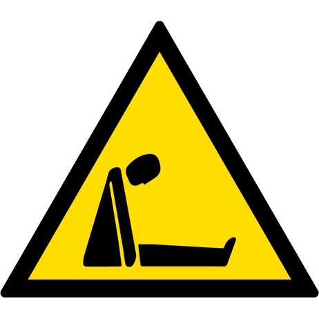 Panneau triangle - Danger risque d'asphyxie - W041 - ISO 7010