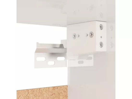 Garde-robe blanc brillant 70x32,5x35 cm bois d'ingénierie
