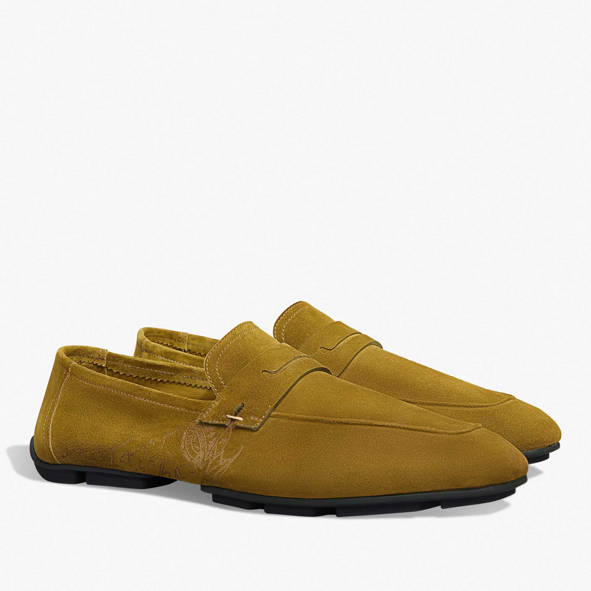 Mocassin Lorenzo Drive En Cuir Camoscio Scritto