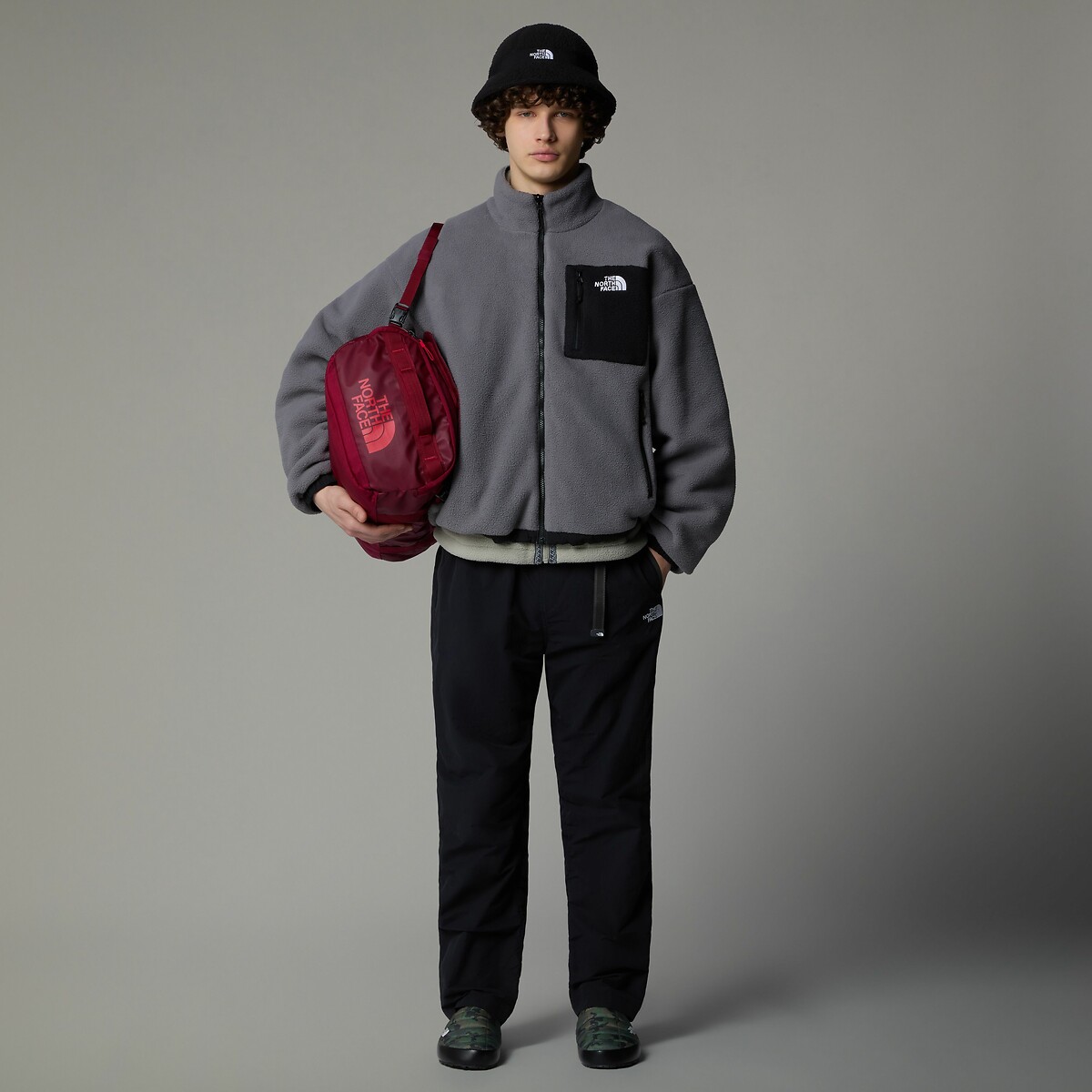 THE NORTH FACE<br>Suéter de lã reversível com gola alta e zíper Yumiori
