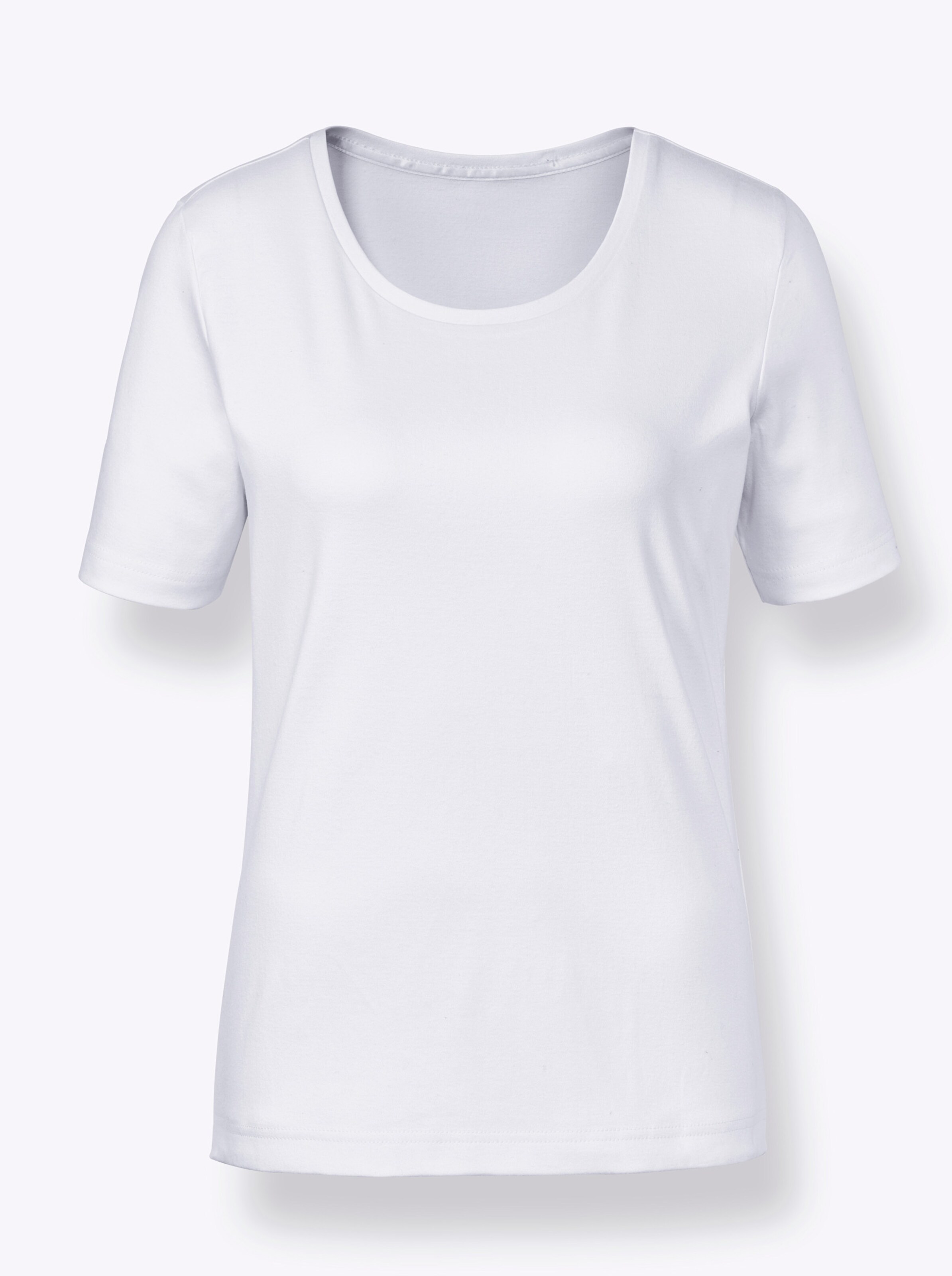 CREATION L PREMIUM Baumwoll-Shirt in weiß
