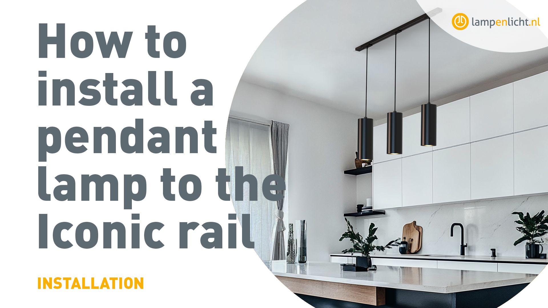 Design hanglamp donkerbrons incl. rail adapter 1-fase - Iconic Tubo