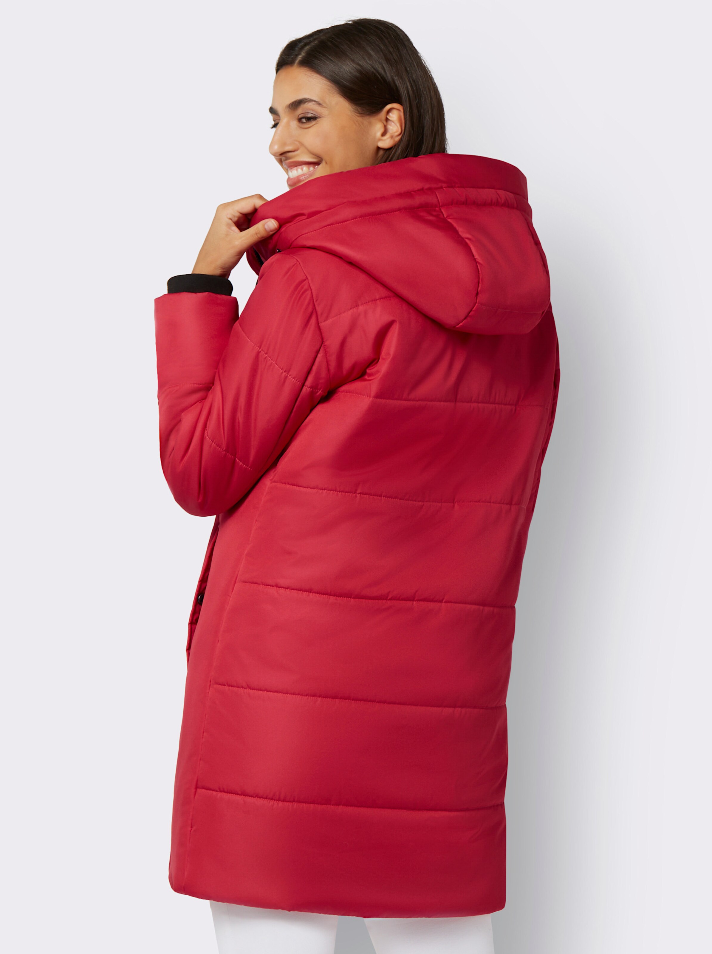 Stark wärmende Longjacke mit Steppmuster