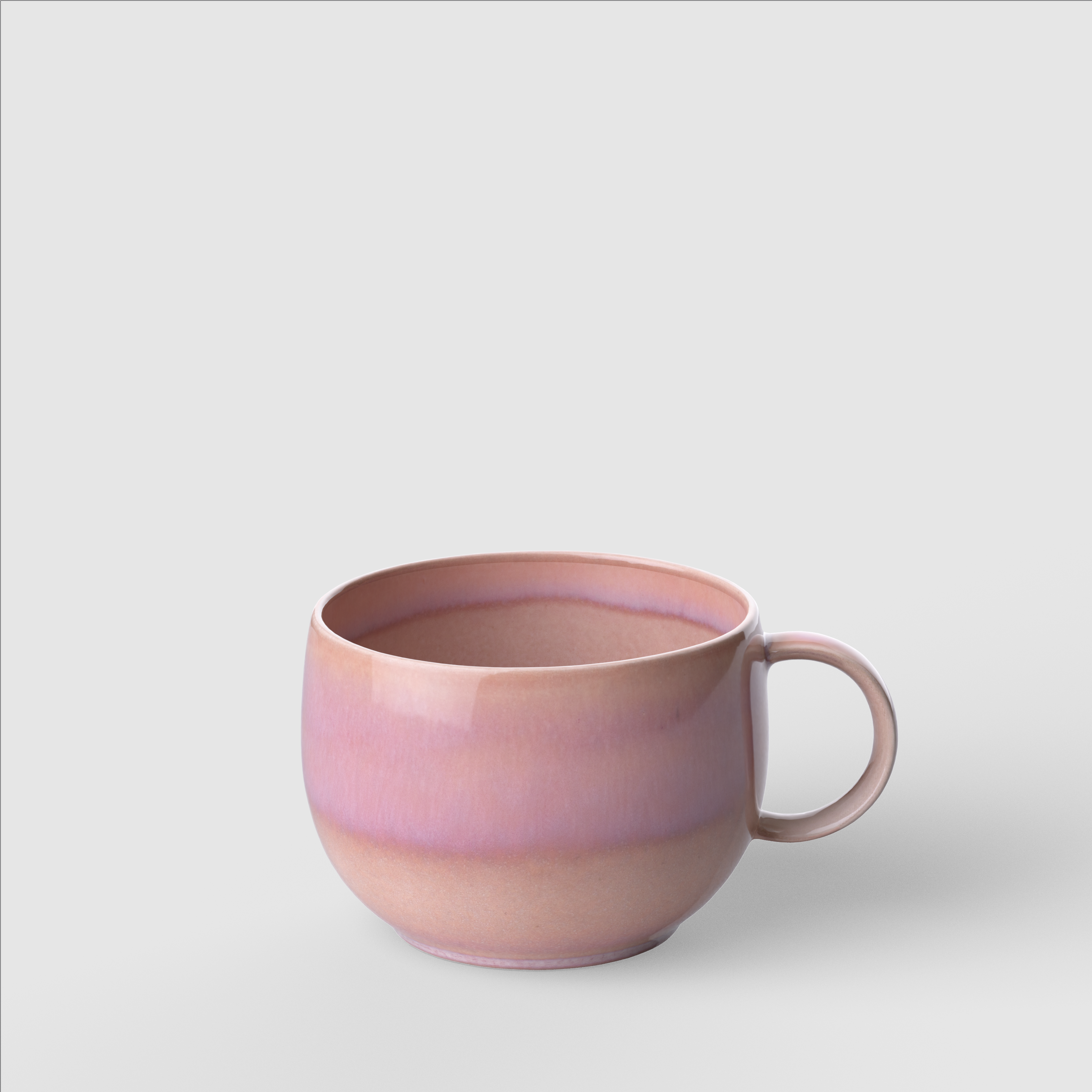 Perlemor Coffee cup Pink, 6.5 oz, Premium Porcelain