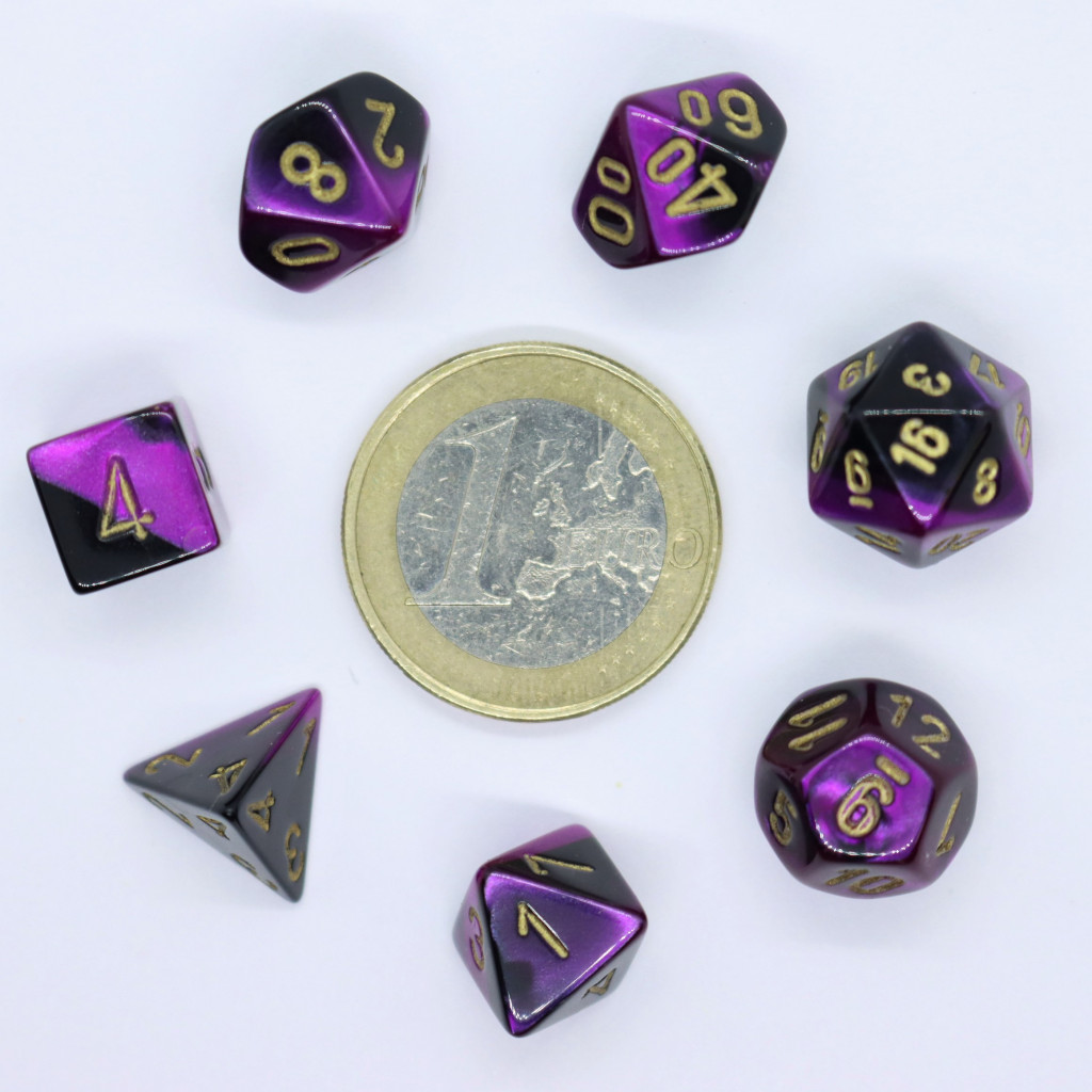 Set de 7 Mini Dés JDR Chessex : Gemini