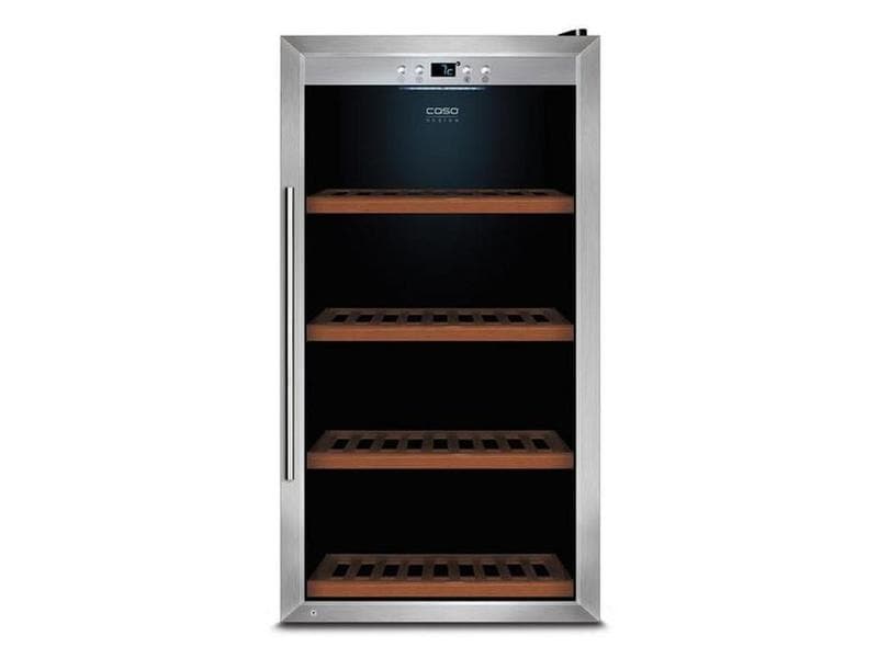 Caso Weinkühlschrank WineSafe 75 Silber, Rechts Weinkühlschrank mit laufruhigen Kompressortechnik