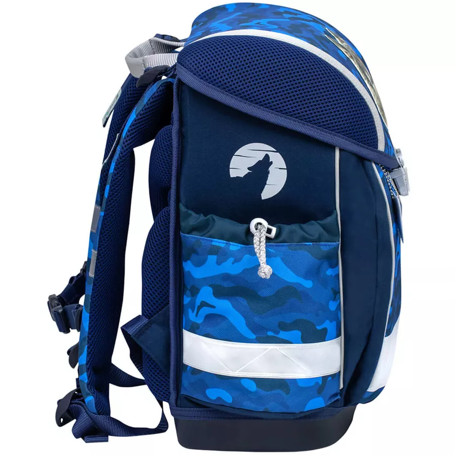 Belmil Schulranzen Classy Schulranzen Set 5-teilig mit Brustgurt Alpha Wolf