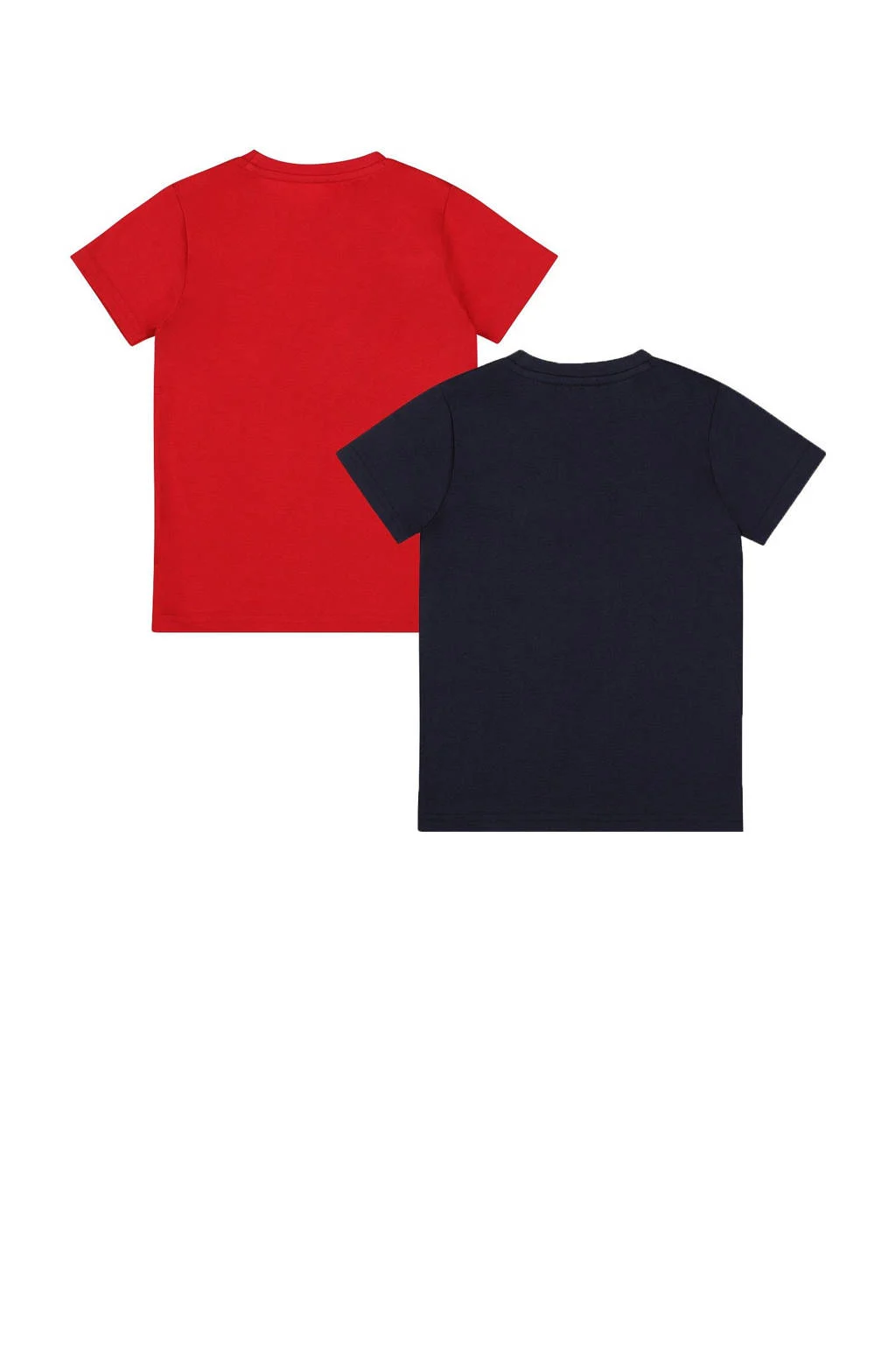 Dirkje t-shirt - set van 2 rood/marineblauw