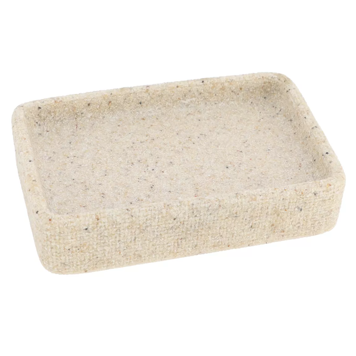 Set d'accessoires salle de bain effet Sable Beige