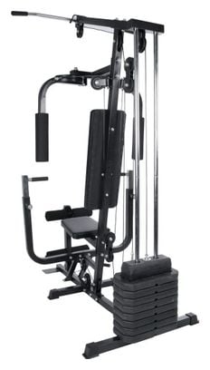 Station de musculation multifonction avec poids de 40 kg presse de poitrine butterfly câble barre latissimus 203 cm banc d'haltérophilie complet appareil de fitness gym 01_0000176