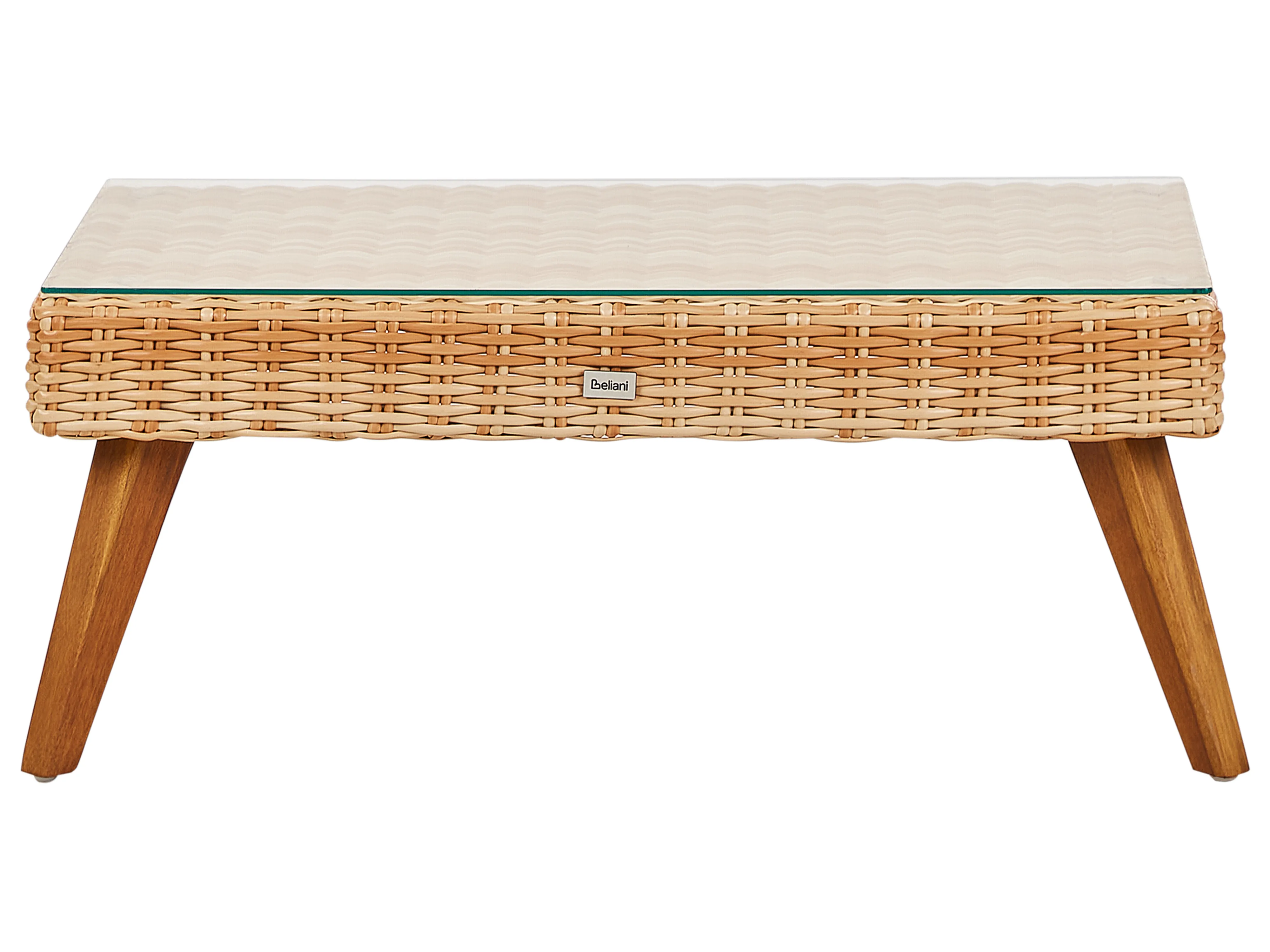 Loungeset met tafel 4-zits VITTORIA PE rotan Gebroken wit