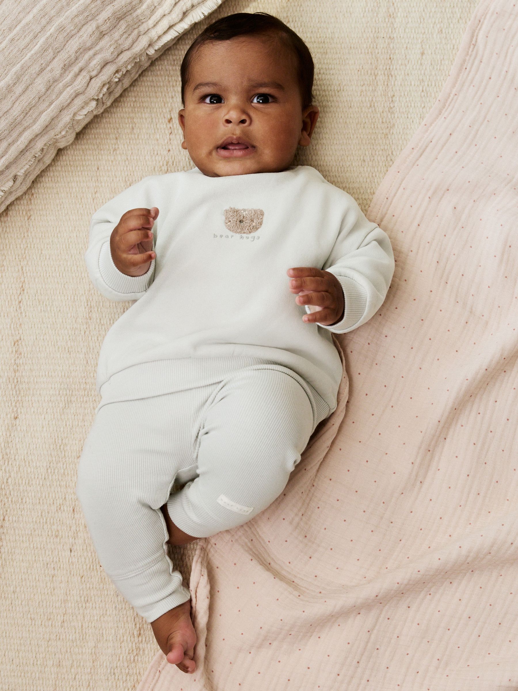 Grijze beer - Set met sweatshirt en legging voor baby's (0mnd-2jr)