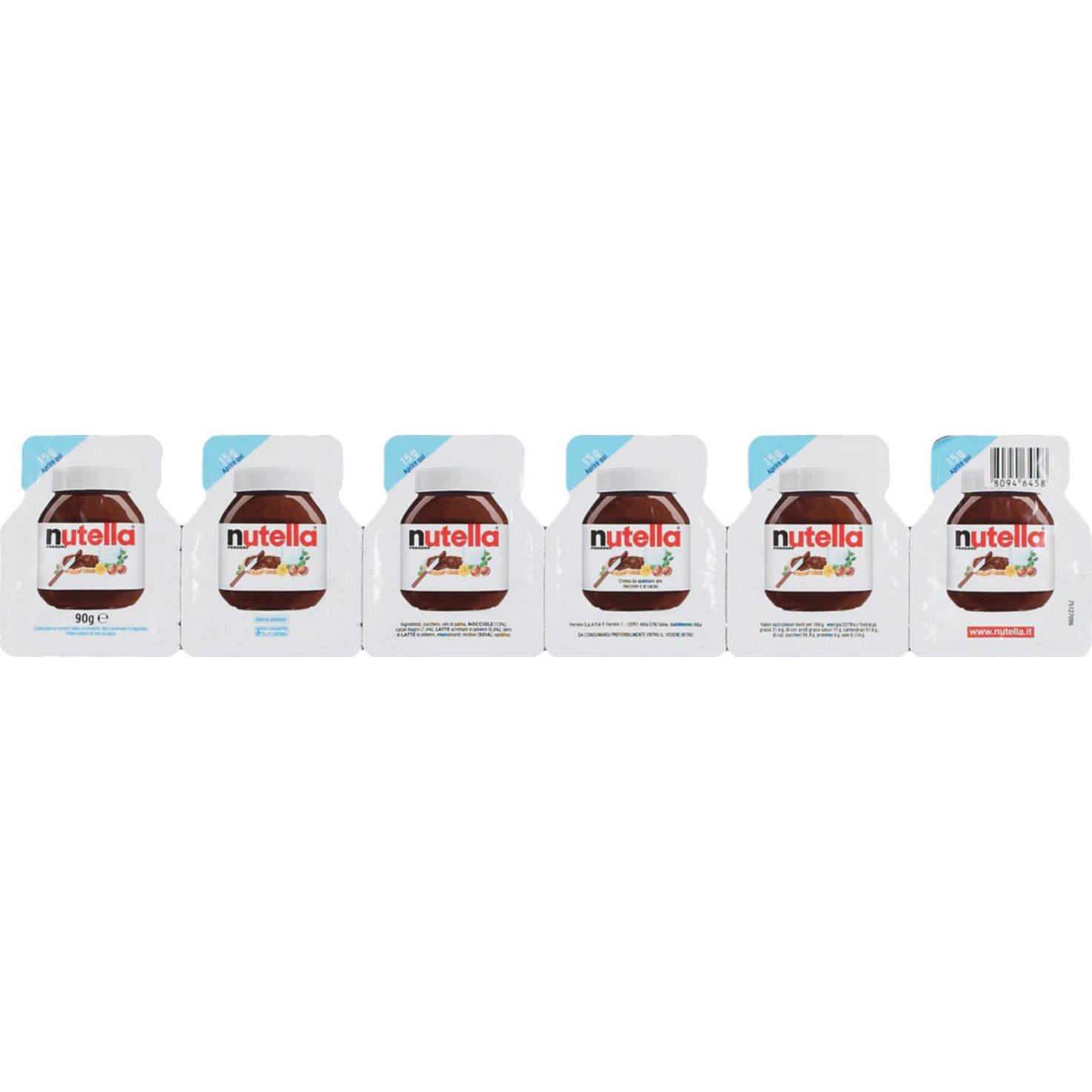 Nutella Brotaufstrich Portionen 6x15g
