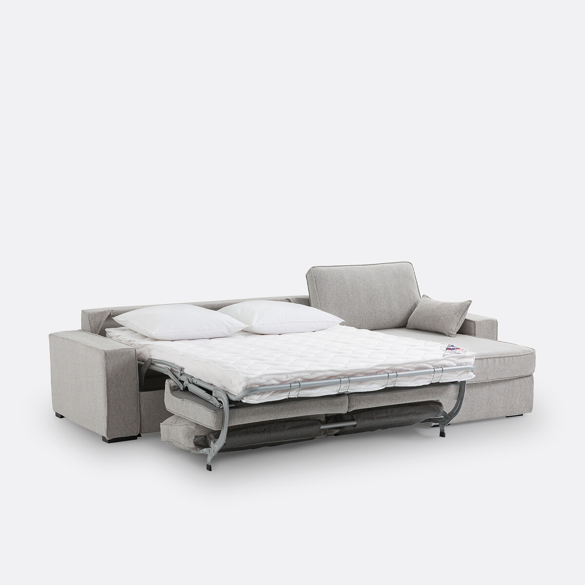 LA REDOUTE INTERIEURS<br>Sofá-cama de canto em tecido texturizado, espuma, Cécilia