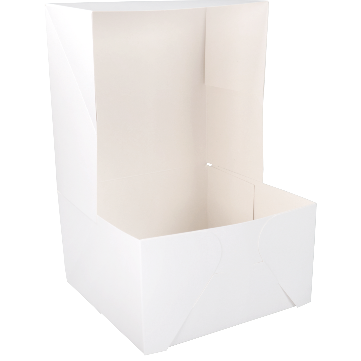Gebaksdoos, karton, 27x27x15cm, wit