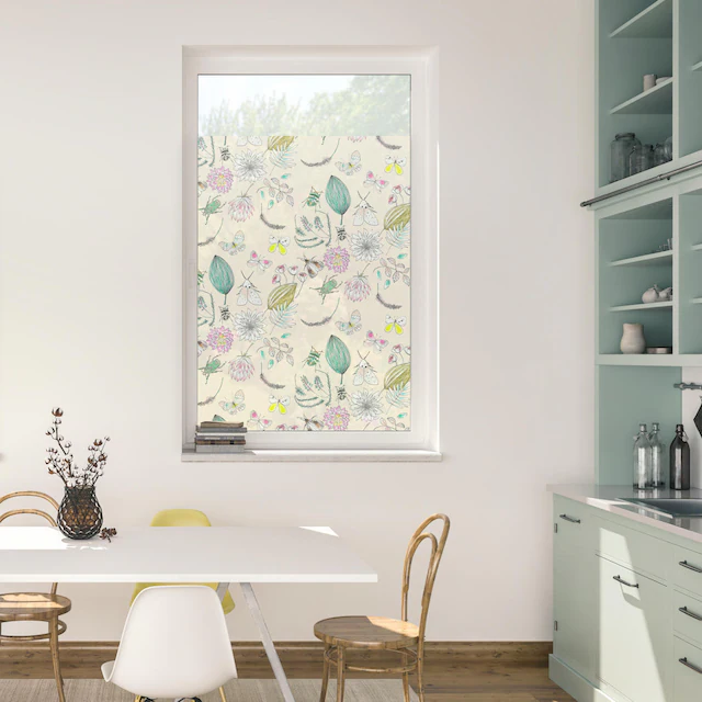 LICHTBLICK ORIGINAL Fensterfolie »Fensterfolie selbstklebend, Sichtschutz, My Bohemian Garden  - Bunt« 1 Stk. blickdicht glatt statisch haftend