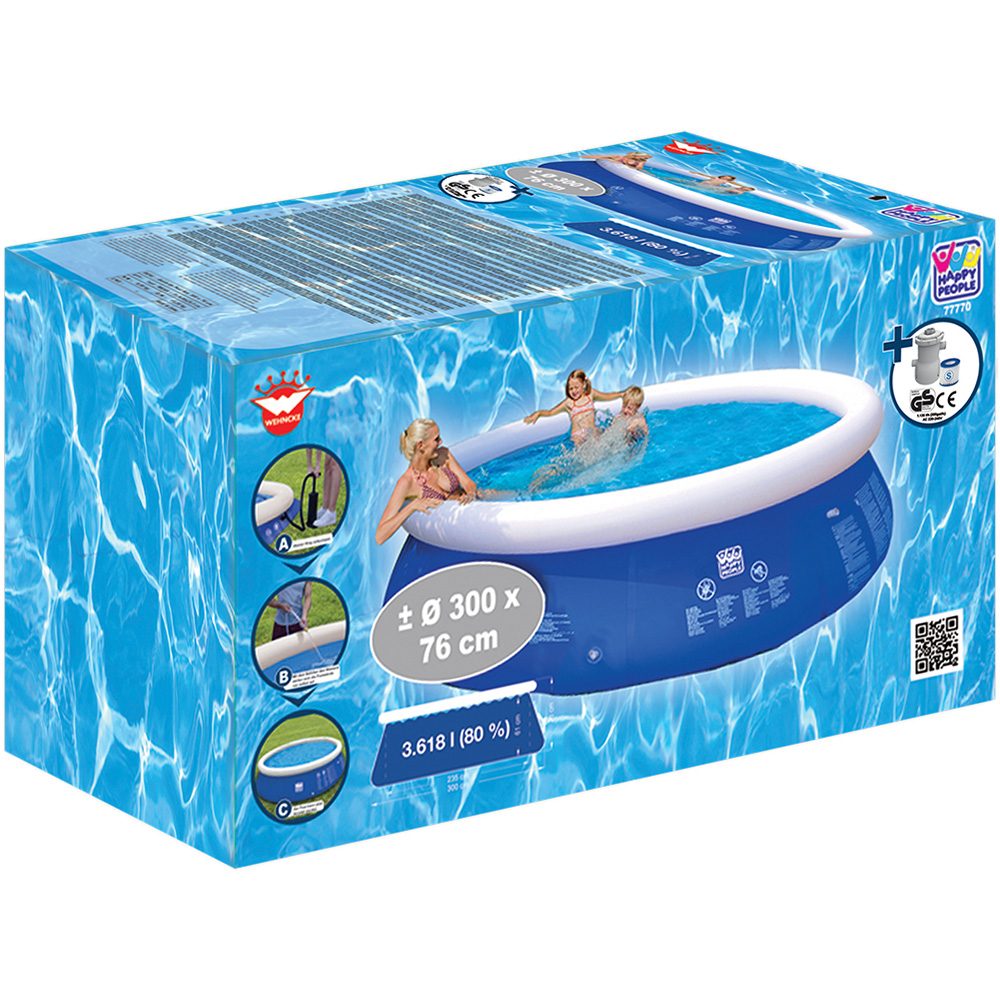 Happy People Quick up Pool mit Pumpe blau