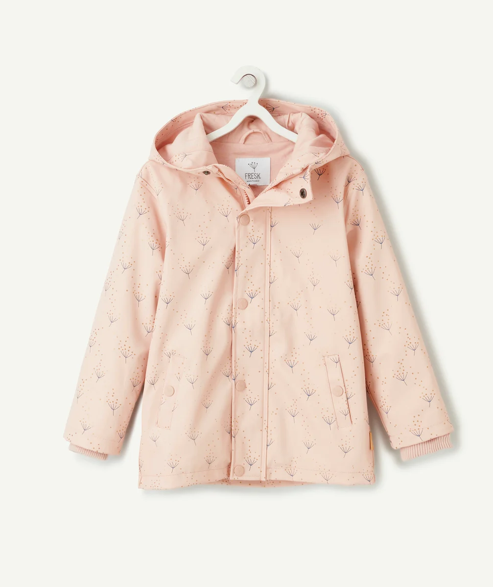FRESKIMPERMÉABLE ROSE AVEC IMPRIMÉ PISSENLIT