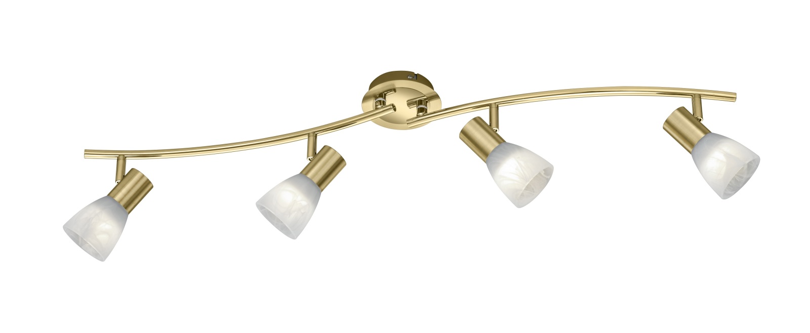 LED-Deckenleuchte - Messing-matt - 88 cm breit