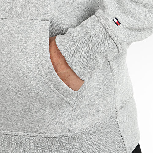 Sweat Capuche Core Tommy Logo 0752 Gris Chiné