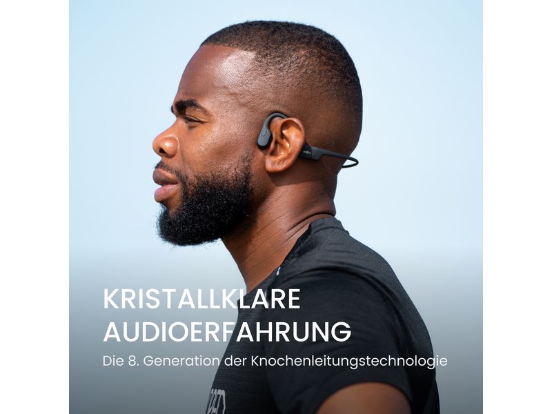 Shokz Bone Conduction Kopfhörer OpenRun USB-C Schwarz Knochenschall-Sport-Kopfhörer