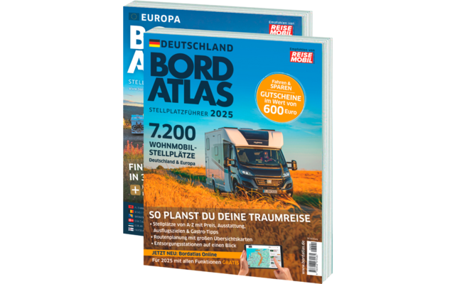 Stellplatzführer Bordatlas 2025 Deutschland und Europa