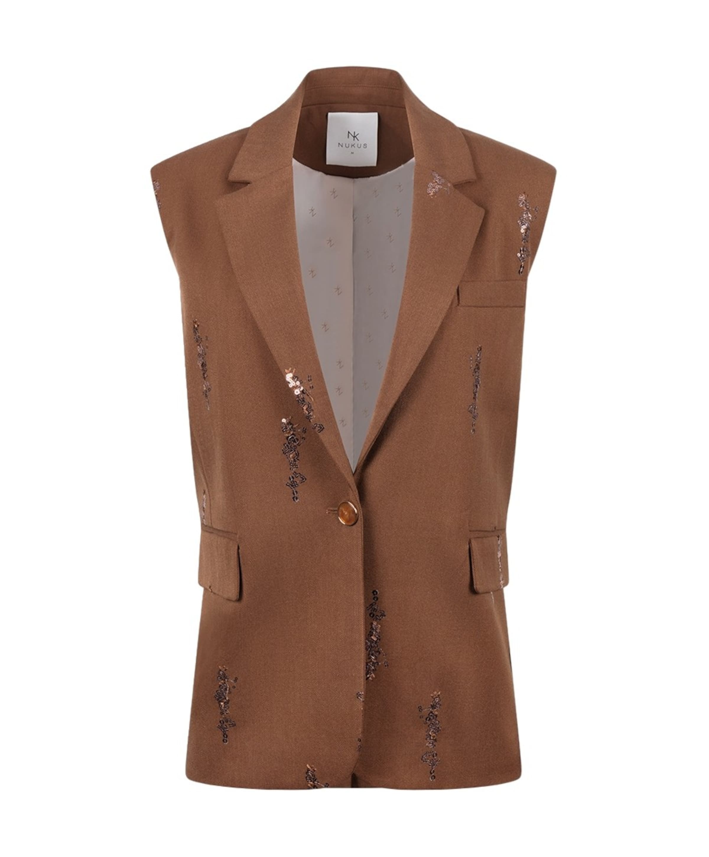 Nukus Dames gilet bruin