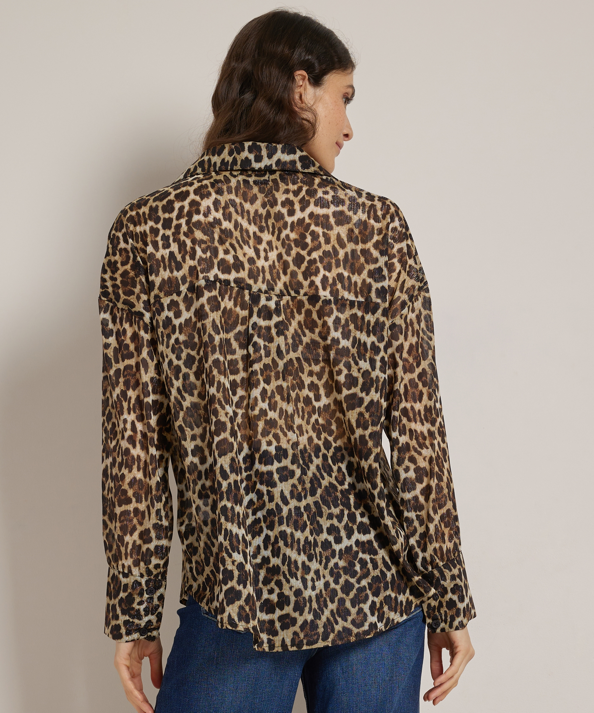 glitter blouse panterprint