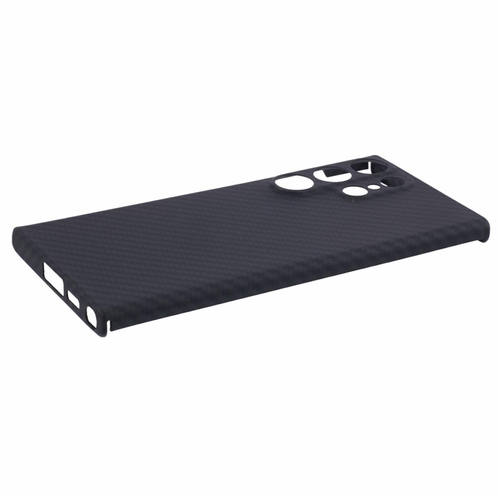 Samsung Galaxy S24 Ultra Aramid Hardcase Hülle im Carbon Look - Schwarz / Grau
