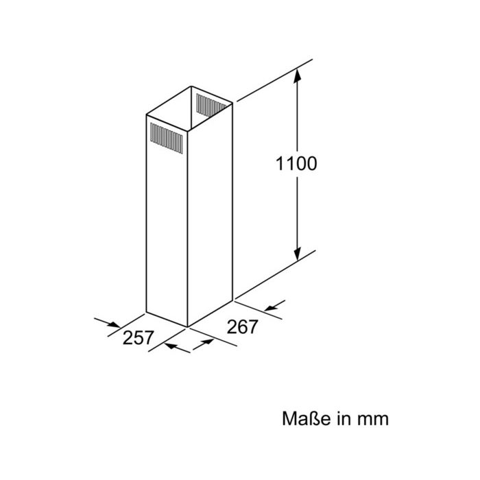 Siemens Kaminverlängerung 1100mm LZ12275